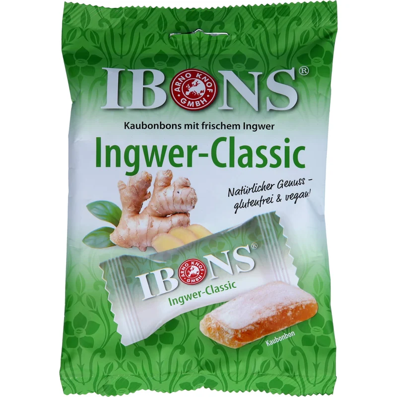 IBONS Ingwer Classic 92g Tüte Kaubonbons, 92 g BON