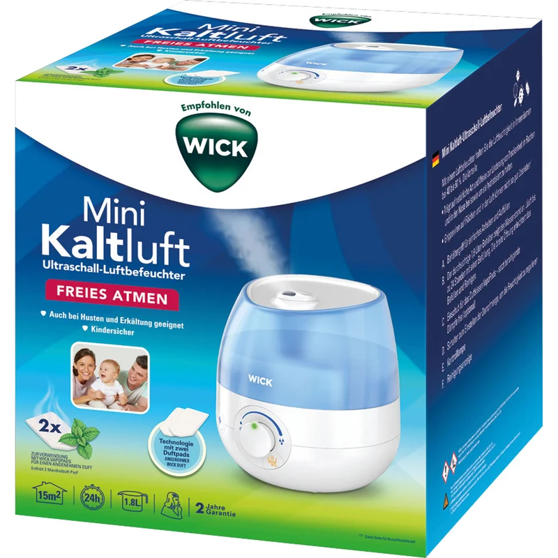 WICK Mini Kaltnebel-Ultraschall-Luftbefeuchter, 1 St