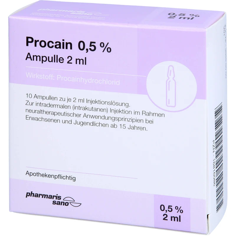 Procain pharmarissano 0,5 % Ampulle 2 ml, 20 ml Ampullen