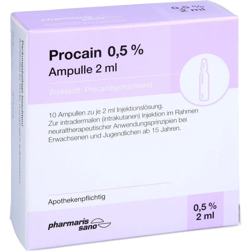 Procain pharmarissano 0,5 % Ampulle 2 ml, 20 ml Ampullen