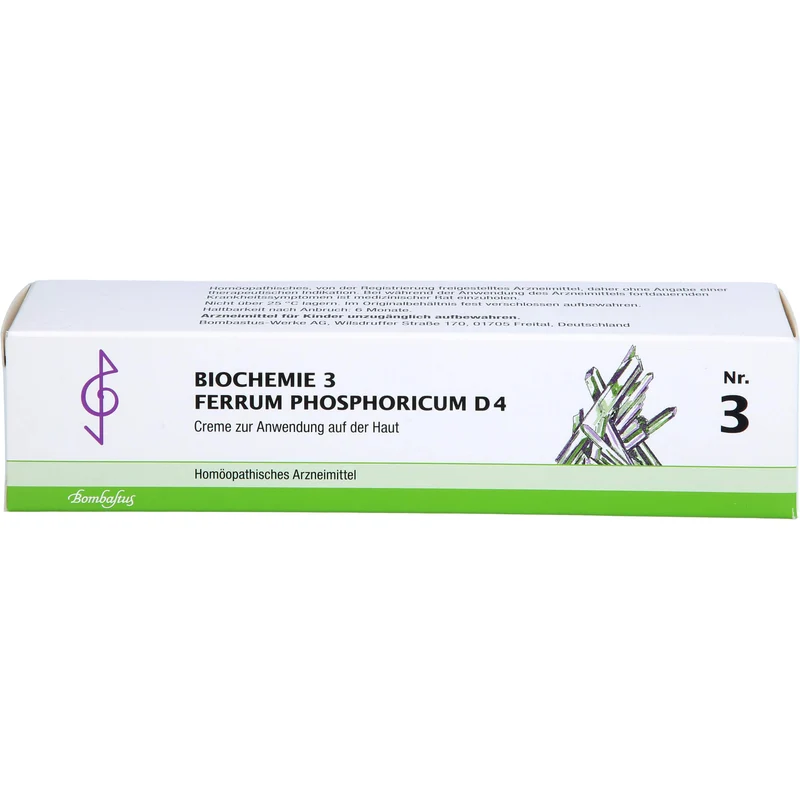 Bombastus Biochemie 3 Ferrum phosphoricum D4 Creme, 100 ml Creme