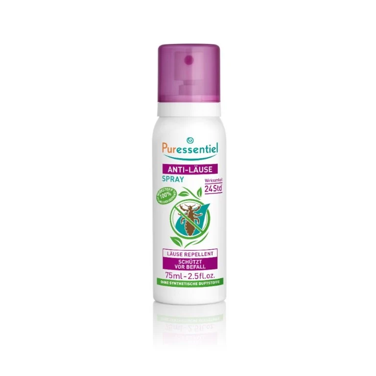Puressentiel Anti-Läuse Abwehrspray mit Eucalyptus citriodora Oil – schützt bis zu 12 Stunden vor Läusebefall, 75 ml Spray