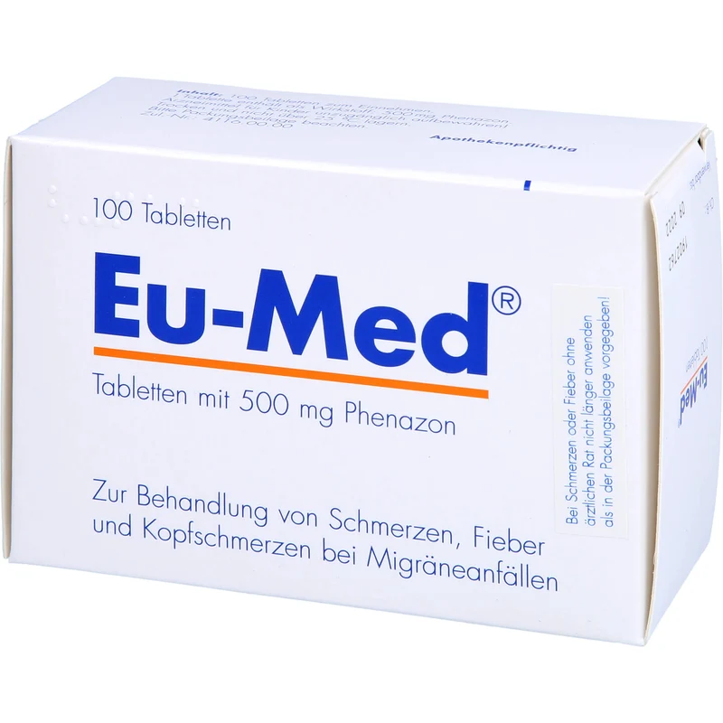 Eu-Med Tabletten bei Schmerzen und Migräne, 100 St. Tabletten
