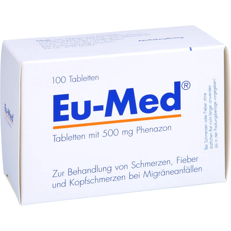 Eu-Med Tabletten bei Schmerzen und Migräne, 100 St. Tabletten