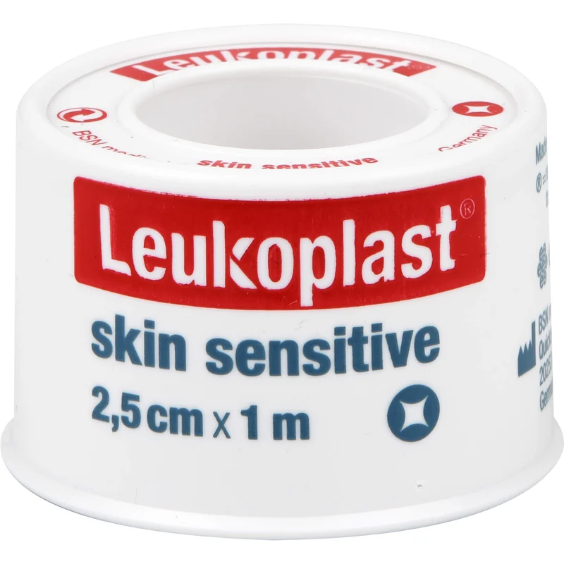 Leukoplast skin sensitive 2,5 cm x 1 m mit Schutzring, 1 St. Pflaster
