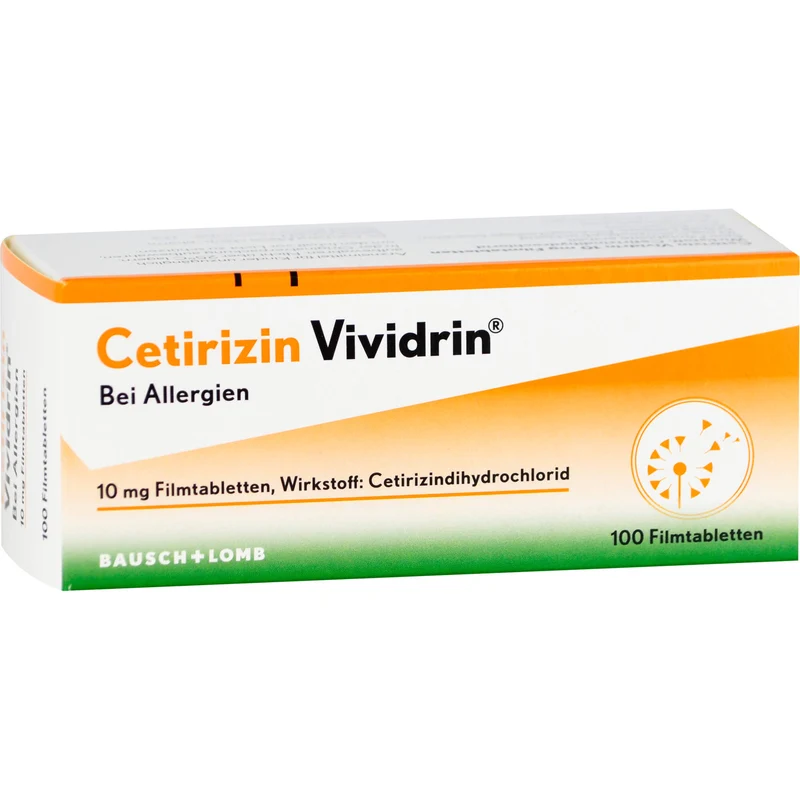 Cetirizin Vividrin 10 mg Filmtabletten bei Allergien, 100 St. Tabletten