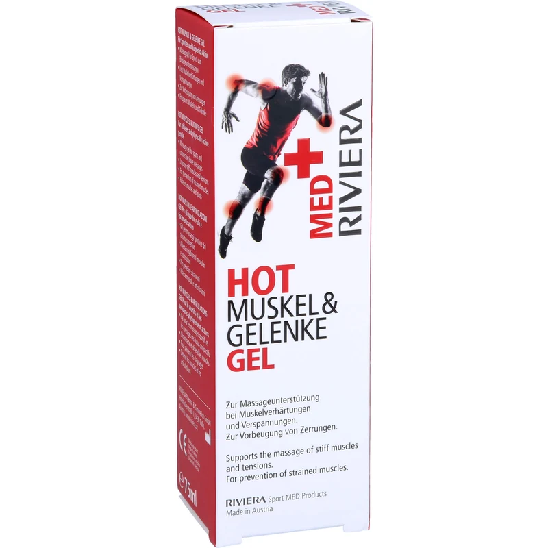 RIVIERA MED+ Hot Muskel und Gelenke Gel löst Muskelverhärtungen und Verspannungen, 75 ml Gel